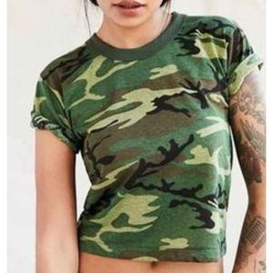 VINTAGE SURPLUS CAMO CROP TOP